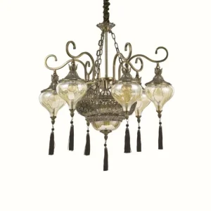 Luminaires Ideallux Suspension Ideal Lux HAREM Bruni, 9 lumières* Lampes En Verre