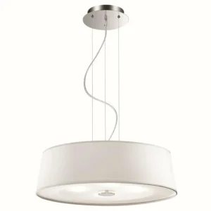 Luminaires Ideallux Suspension Ideal Lux HILTON Blanc, 4 lumières* Lampes En Verre