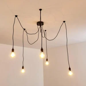 hofstein Suspension Imini Noir, 5 lumières* Lampes Modernes