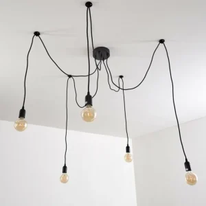 hofstein Suspension Imini Noir, 5 lumières* Lampes Modernes