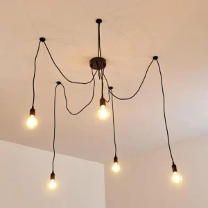 hofstein Suspension Imini Noir, 5 lumières* Lampes Modernes