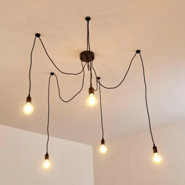hofstein Suspension Imini Noir, 5 lumières* Lampes Modernes