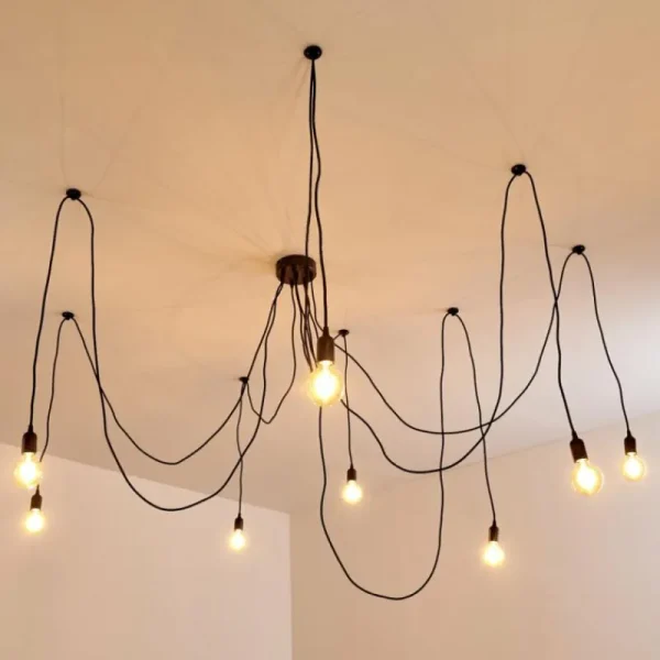 hofstein Suspension Imini Noir, 8 lumières* Lampes Modernes