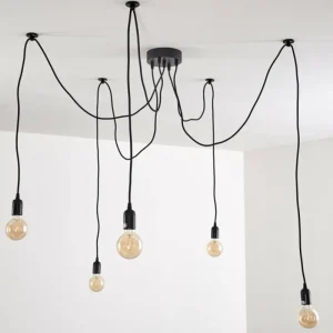 hofstein Suspension Imini Noir, 5 lumières* Lampes Modernes