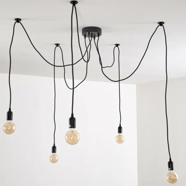 hofstein Suspension Imini Noir, 5 lumières* Lampes Modernes