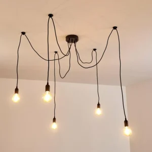 hofstein Suspension Imini Noir, 5 lumières* Lampes Modernes