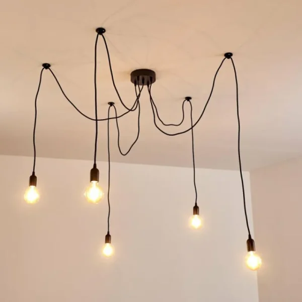 hofstein Suspension Imini Noir, 5 lumières* Lampes Modernes
