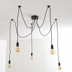 hofstein Suspension Imini Noir, 5 lumières* Lampes Modernes