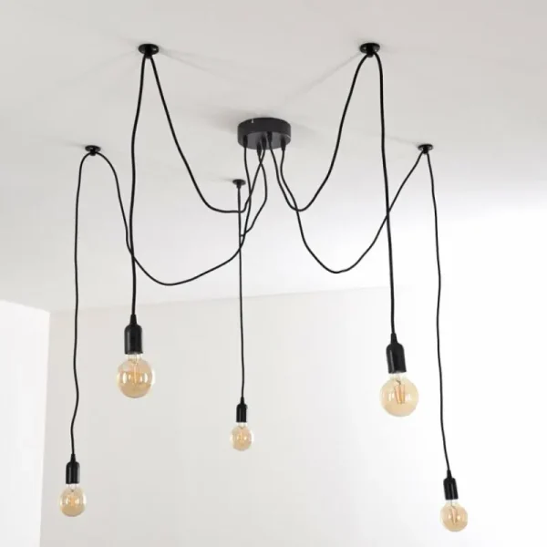 hofstein Suspension Imini Noir, 5 lumières* Lampes Modernes