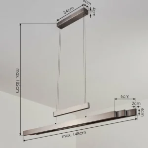 hofstein Suspension Inicio LED Nickel mat, 5 lumières* Lampes Modernes