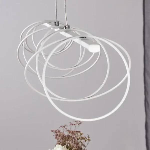 hofstein Suspension Jimma LED Blanc, 8 lumières* Lampes Modernes