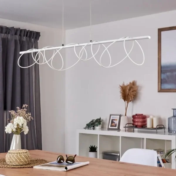 hofstein Suspension Jimma LED Blanc, 8 lumières* Lampes Modernes