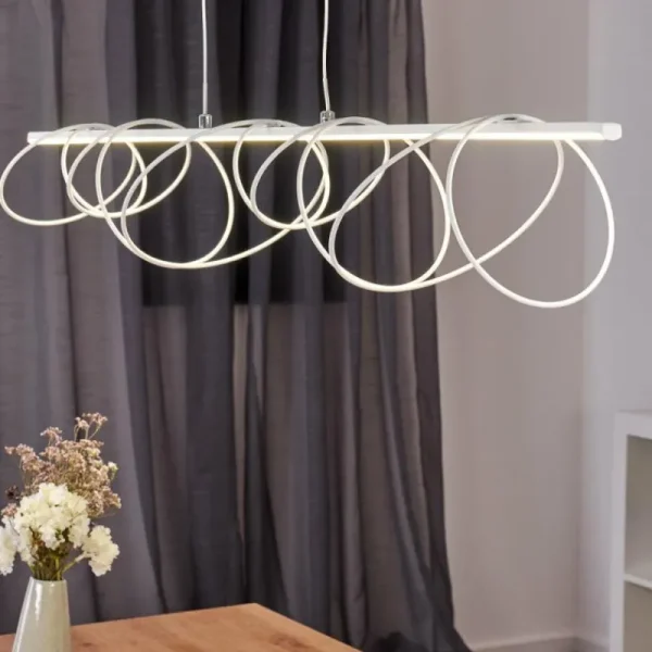 hofstein Suspension Jimma LED Blanc, 8 lumières* Lampes Modernes