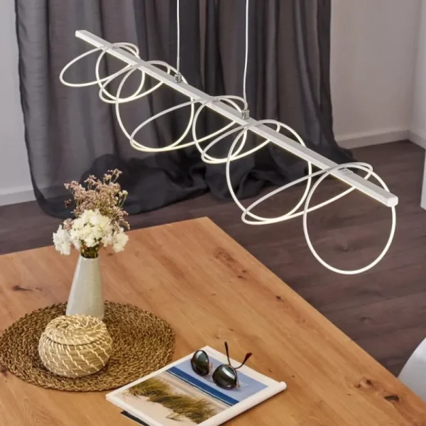hofstein Suspension Jimma LED Blanc, 8 lumières* Lampes Modernes