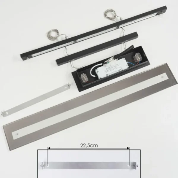 hofstein Suspension Junsele LED Noir, 1 lumière* Lampes En Verre