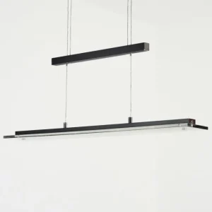 hofstein Suspension Junsele LED Noir, 1 lumière* Lampes En Verre