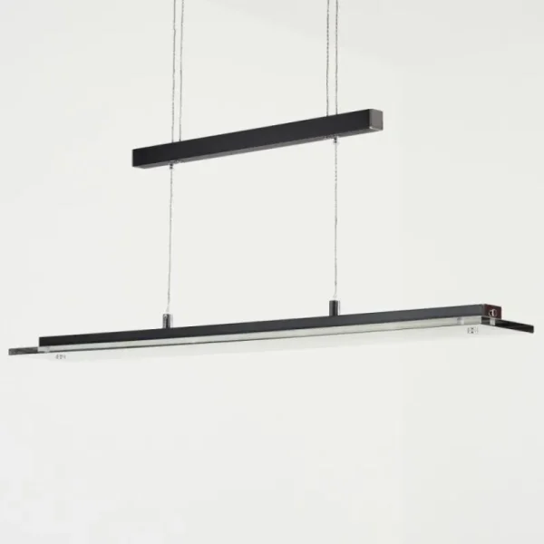 hofstein Suspension Junsele LED Noir, 1 lumière* Lampes En Verre