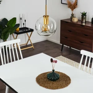hofstein Suspension Karo Laiton, 1 lumière* Lampes En Verre