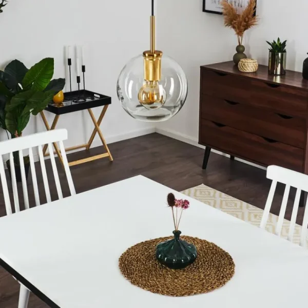 hofstein Suspension Karo Laiton, 1 lumière* Lampes En Verre