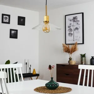 hofstein Suspension Karo Laiton, 1 lumière* Lampes En Verre