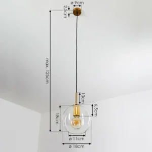 hofstein Suspension Karo Laiton, 1 lumière* Lampes En Verre