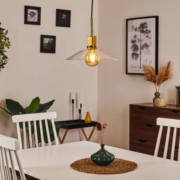 hofstein Suspension Karo Laiton, 1 lumière* Lampes En Verre
