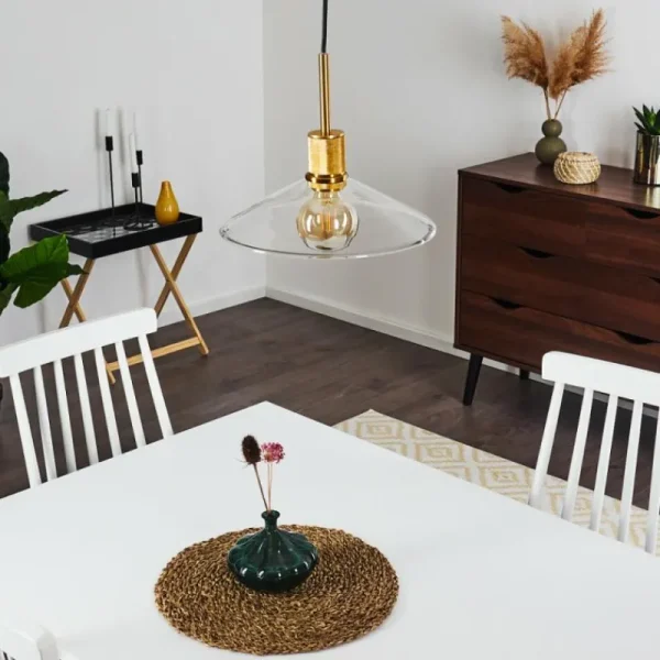hofstein Suspension Karo Laiton, 1 lumière* Lampes En Verre