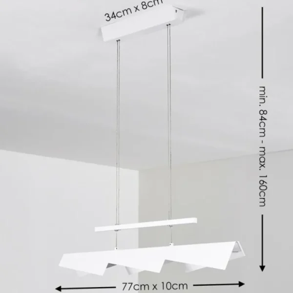 hofstein Suspension Karungi LED Blanc, 1 lumière* Lampes Modernes