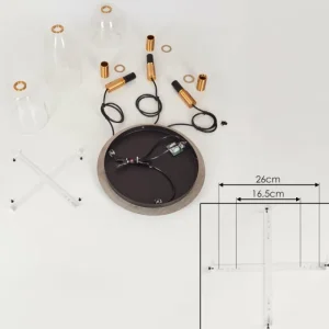 hofstein Suspension Kenong Laiton, 3 lumières* Lampes En Verre