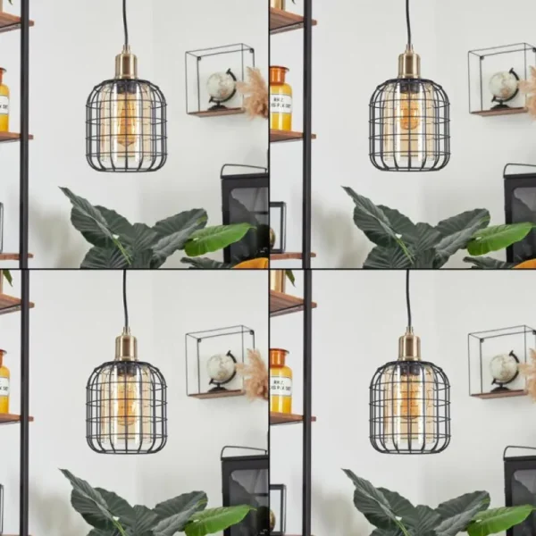 hofstein Suspension Kiubneko Noir, 1 lumière* Lampes En Verre