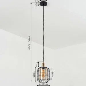 hofstein Suspension Kiubneko Noir, 1 lumière* Lampes En Verre