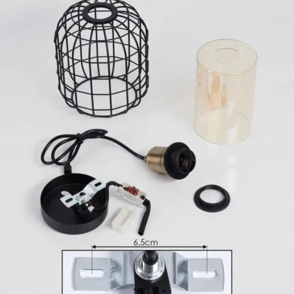 hofstein Suspension Kiubneko Noir, 1 lumière* Lampes En Verre