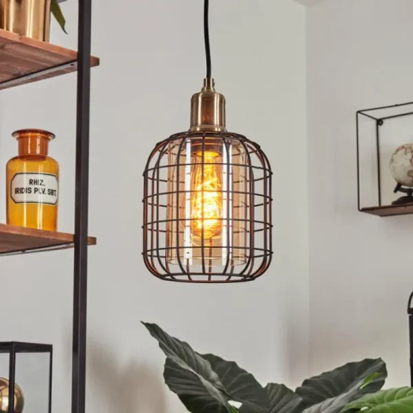 hofstein Suspension Kiubneko Noir, 1 lumière* Lampes En Verre
