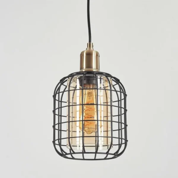 hofstein Suspension Kiubneko Noir, 1 lumière* Lampes En Verre