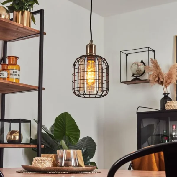 hofstein Suspension Kiubneko Noir, 1 lumière* Lampes En Verre
