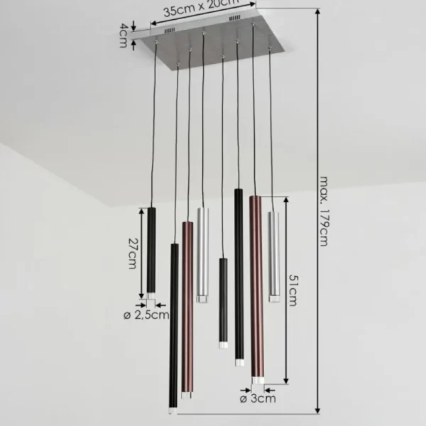 hofstein Suspension Krachang LED Aluminium, 1 lumière* Lampes Modernes