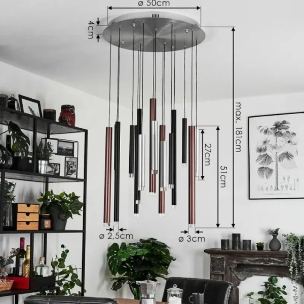 hofstein Suspension Krachang LED Aluminium, 1 lumière* Lampes Modernes