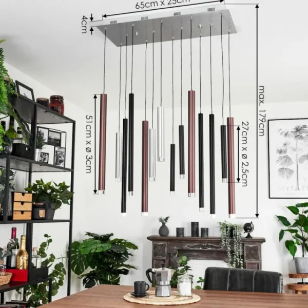 hofstein Suspension Krachang LED Aluminium, 1 lumière* Lampes Modernes