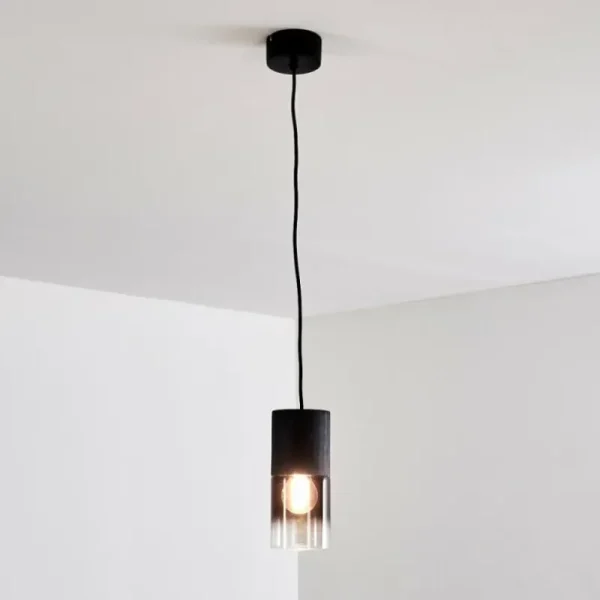 hofstein Suspension Kuparuk Noir, 1 lumière* Lampes Modernes