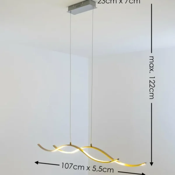 hofstein Suspension Kurikko LED Nickel mat, 1 lumière* Lampes Modernes