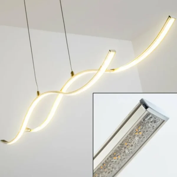 hofstein Suspension Kurikko LED Nickel mat, 1 lumière* Lampes Modernes
