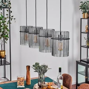 hofstein Suspension Lagielas Noir, 4 lumières* Lampes Modernes