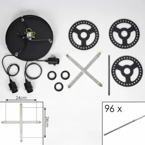 hofstein Suspension Lagielas Noir, 3 lumières* Lampes Modernes