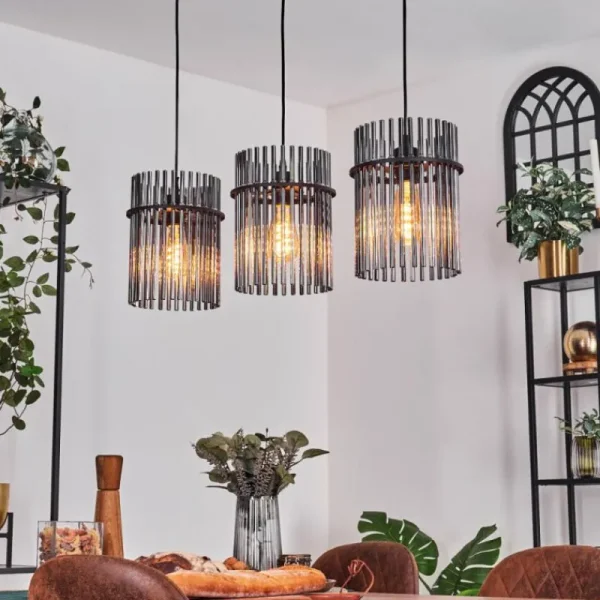 hofstein Suspension Lagielas Noir, 3 lumières* Lampes Modernes