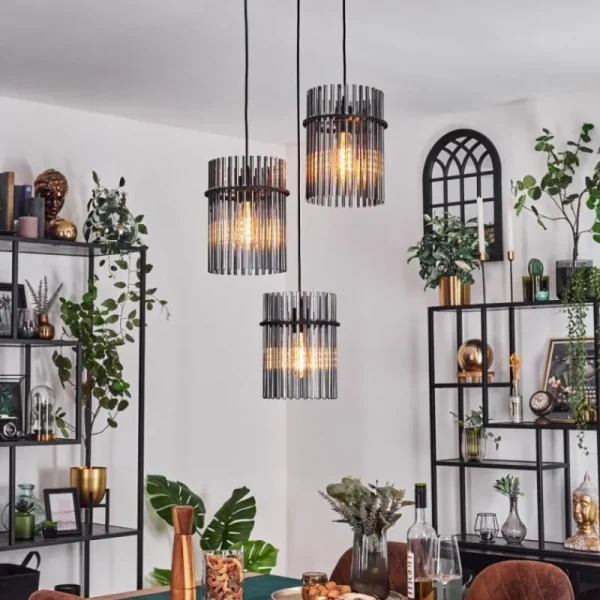 hofstein Suspension Lagielas Noir, 3 lumières* Lampes Modernes