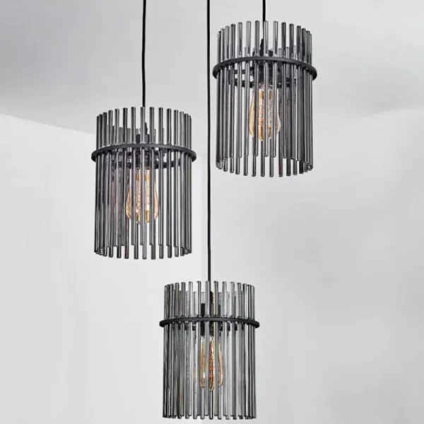 hofstein Suspension Lagielas Noir, 3 lumières* Lampes Modernes