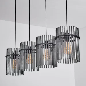 hofstein Suspension Lagielas Noir, 4 lumières* Lampes Modernes