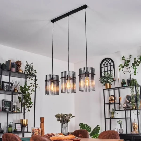 hofstein Suspension Lagielas Noir, 3 lumières* Lampes Modernes