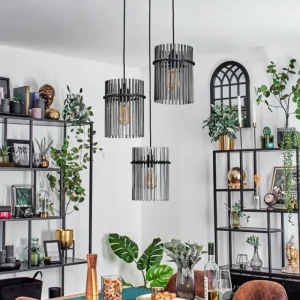 hofstein Suspension Lagielas Noir, 3 lumières* Lampes Modernes