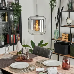 hofstein Suspension Lauden Clair, Fumé, 1 lumière* Lampes Modernes